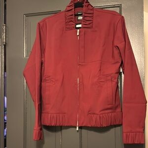 APL Burgundy running bomber jacket in eco fabric size Large